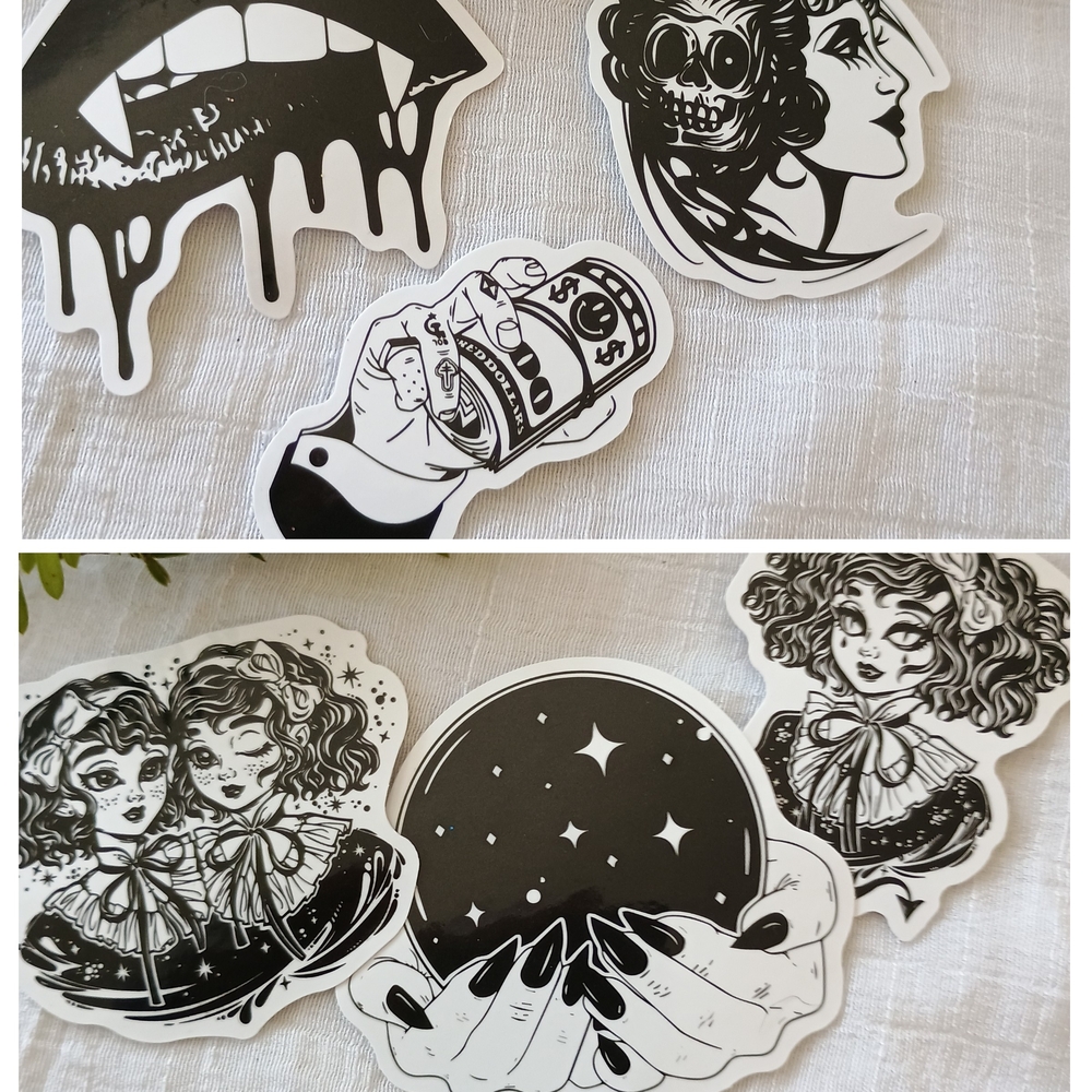 ♠️ DARK ARTS ♠️ 6 Sticker Bundle, Occult Pop, water bottle, Kindle, computer